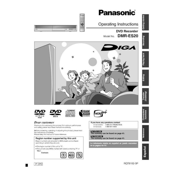 Panasonic DVD Recorder Manuals