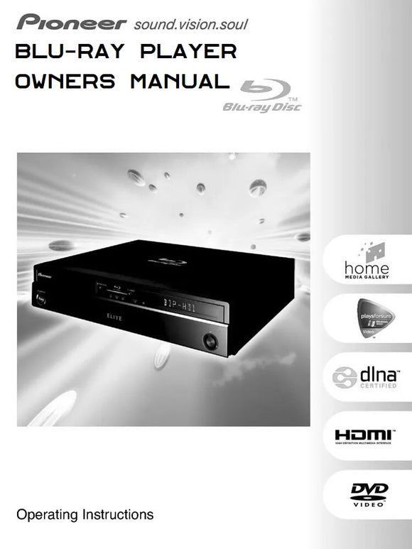 Pioneer Blu-ray Player Print Manuals