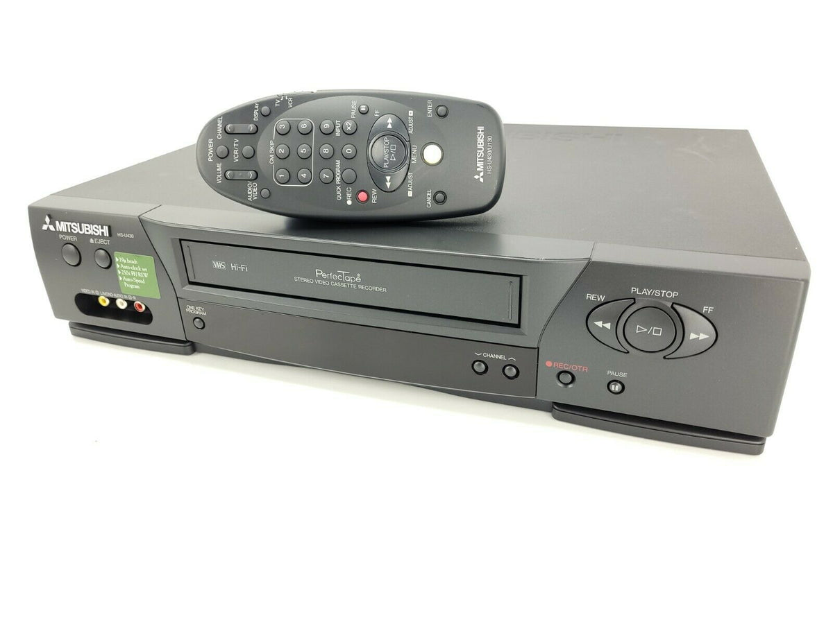 Mitsubishi HS-U449 TurboDrive 4-Head HiFi Stereo VHS cheapest Player/Rec with Remote