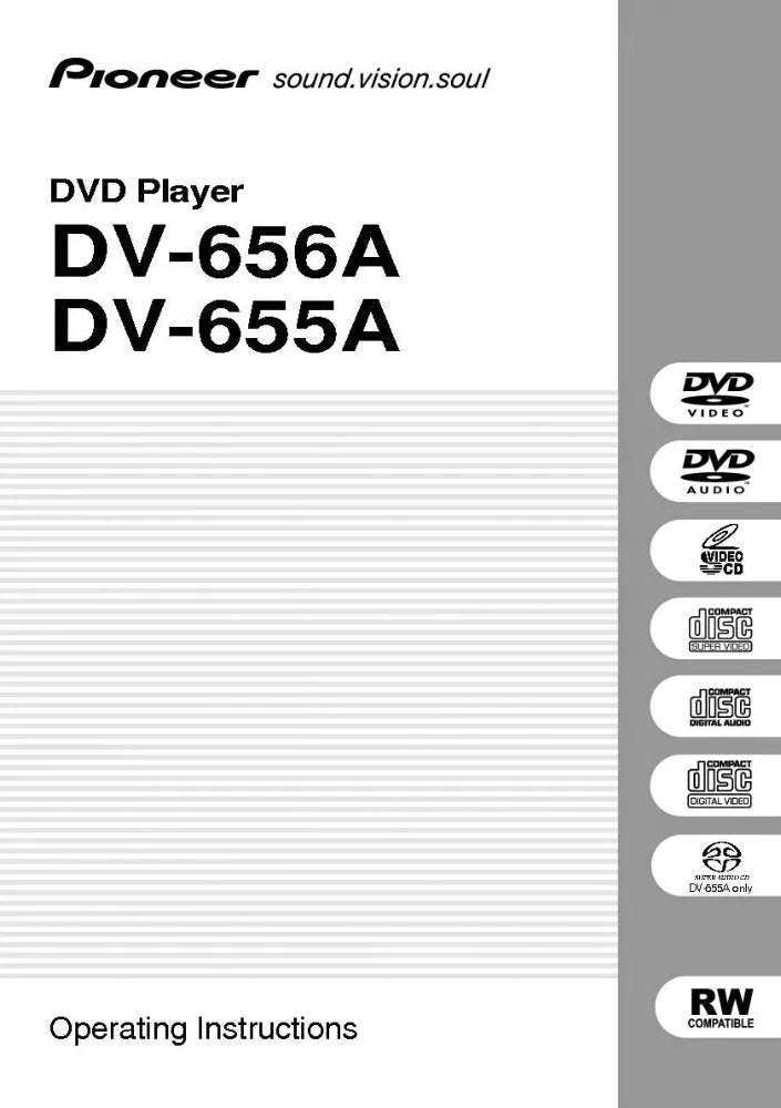 Pioneer DV656A DVD Player Owners Manual TekRevolt