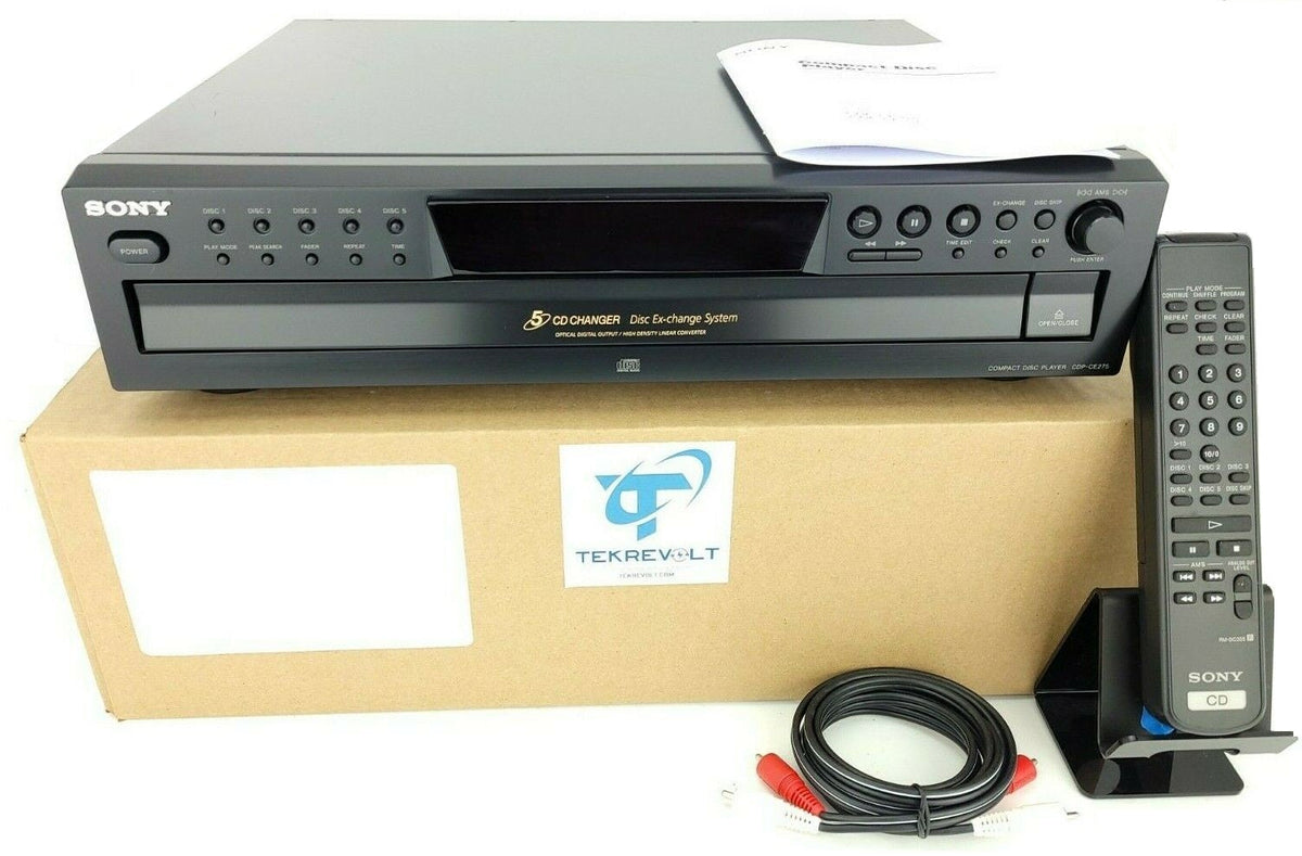 Sony CDP-CE275 5 Disc CD Changer popular Player TESTED & WORKING No Remote