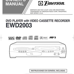 Hard paper print copy of Emerson DVD VCR Combo Instruction Manuals.