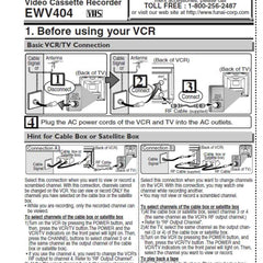 Hard paper print copy of Emerson DVD VCR Combo Instruction Manuals.