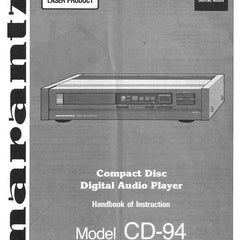 Collection image for: Marantz CD Player Manuals