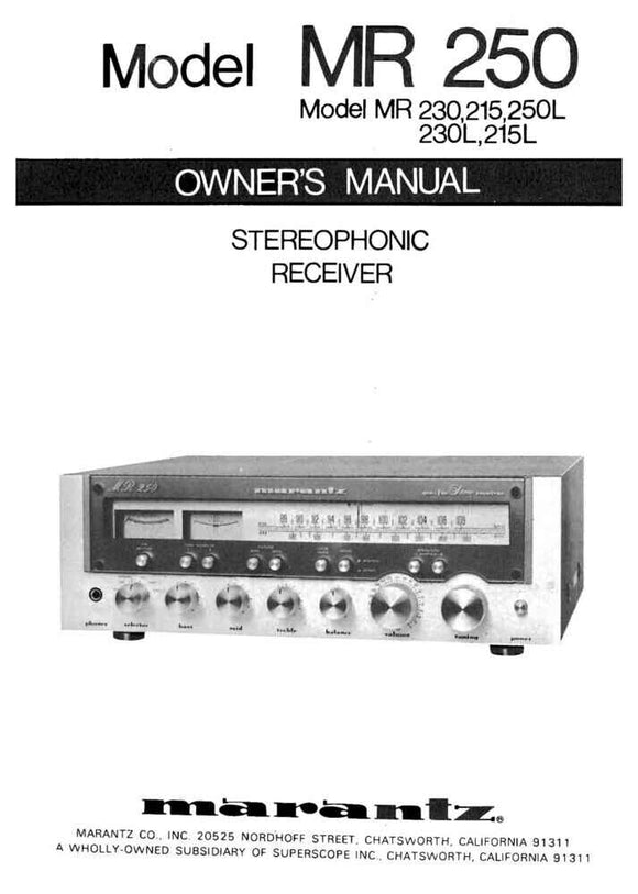 Marantz Receiver Manuals