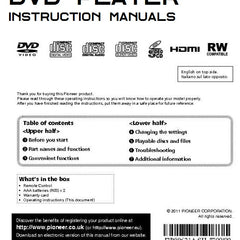 Printed Pioneer DVD Player Manuals