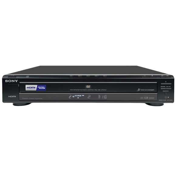 This 5 Disc DVD Player can play DVDs and CDs. It has HDMI output for smart TV.