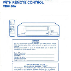 Collection image for: Orion VCR Instruction Manuals