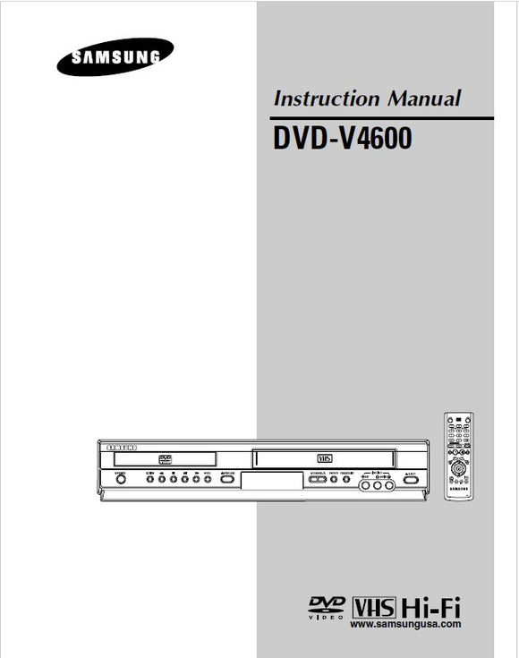 Samsung VCR DVD Combo Manuals