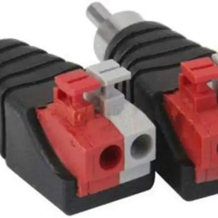 Lollipop Speaker Wire Cable to Audio Male RCA Connector Adapter Jack Plug (Pair)