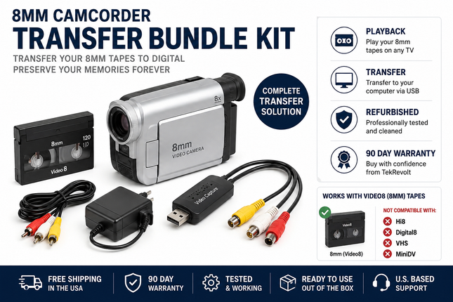 8mm Camcorder Transfer Bundle Kit