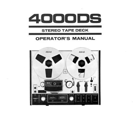 Akai 4000DS Tape Deck Owners Instruction Manual