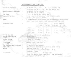 Akai M-5 Tape Deck Owners Instruction Manual