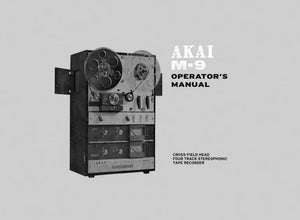 Akai M-9 M-9DX Tape Deck Owners Instruction Manual