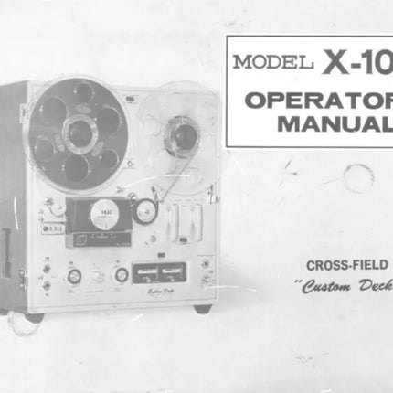 Akai X-100D Tape Deck Owners Instruction Manual