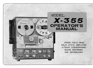 Akai X-355 Tape Deck Owners Instruction Manual