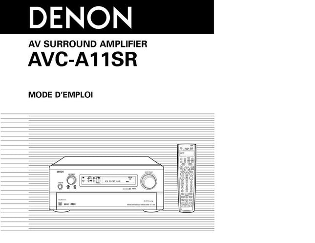 Denon AVC A11SR Receiver Amplifier Owners Manual