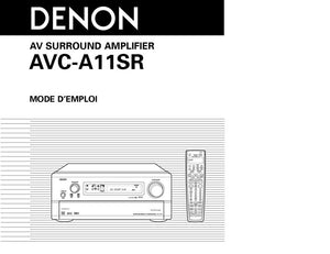 Denon AVC A11SR Receiver Amplifier Owners Manual