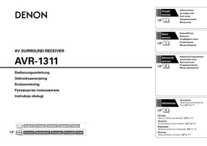 Denon AVR 1311 Receiver Amplifier Owners Manual