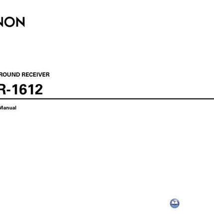 Denon AVR 1612 Receiver Amplifier Owners Manual