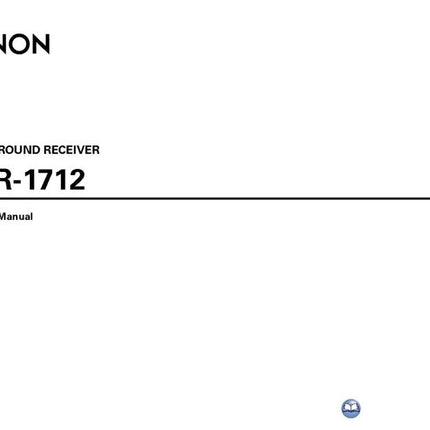 Denon AVR 1712 Receiver Amplifier Owners Manual