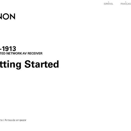 Denon AVR 1913 Receiver Amplifier Owners Manual