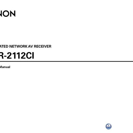 Denon AVR 2112CI Receiver Amplifier Owners Manual