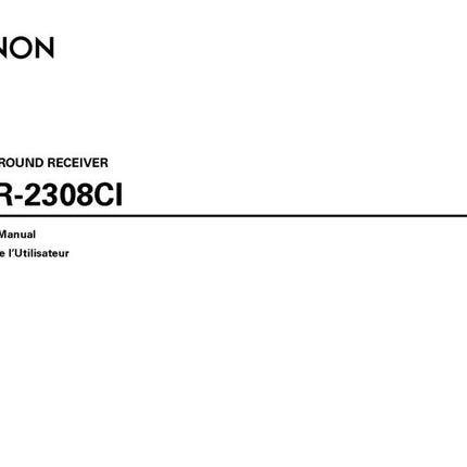 Denon AVR 2308CI AV Receiver Owners Manual
