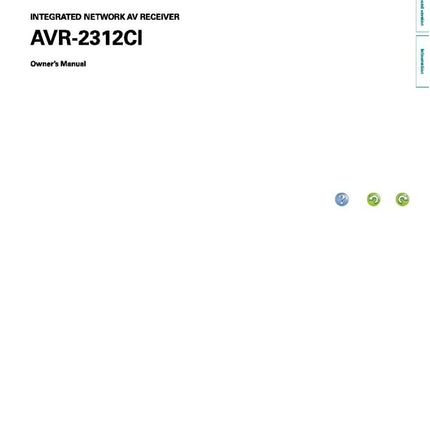 Denon AVR 2312CI AV Receiver Owners Manual