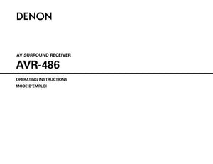 Denon AVR 486 AV Receiver Owners Manual