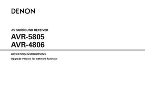 Denon AVR 5808 AV Receiver Owners Manual