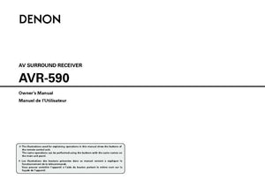 Denon AVR 590 Receiver Amplifier Owners Manual