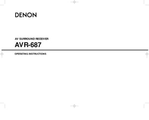 Denon AVR 687 AV Receiver Owners Manual