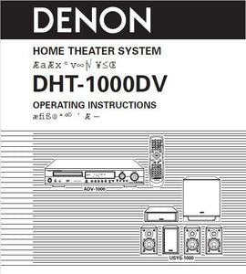 Denon DHT 1000DV Receiver Amplifier Owners Manual