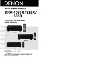 Denon DRA 1035R Receiver Owners Manual