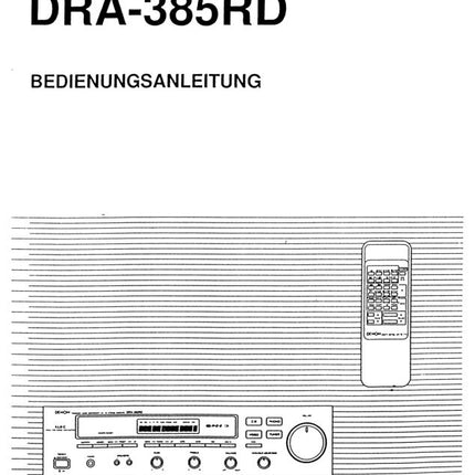 Denon DRA 385RD Receiver Owners Manual