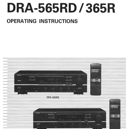Denon DRA 565RD Receiver Owners Manual