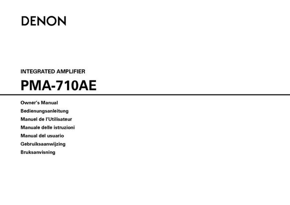 Denon PMA 710AE Receiver Amplifier Owners Manual