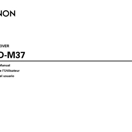 Denon RC DM37 CD Receiver Owners Manual