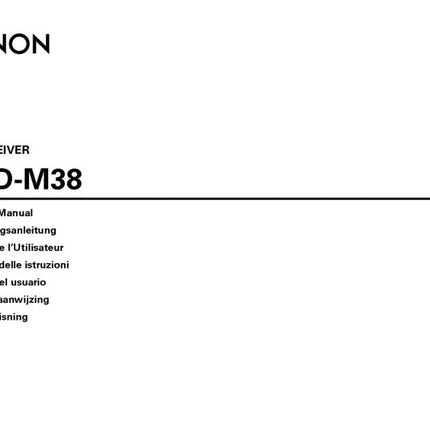 Denon RCD M38 CD Receiver Owners Manual