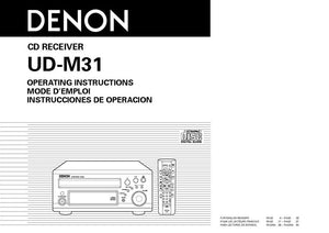 Denon UD M31 CD Receiver Owners Manual