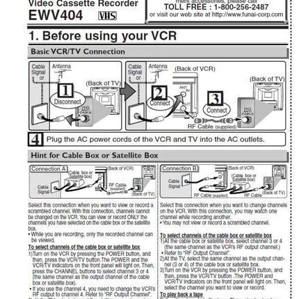 Emerson EWV404 VCR Owners Manual