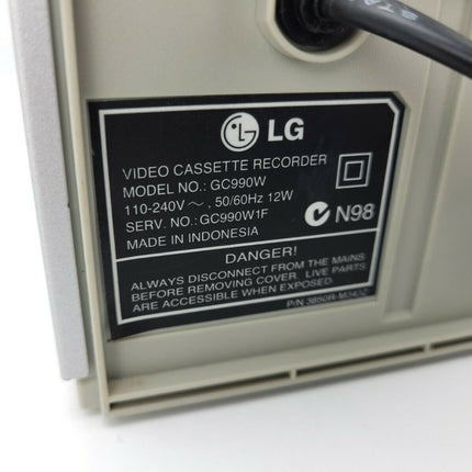 LG GC990W PAL VCR VHS 6 Head HiFi Stereo | PAL + NTSC Playback