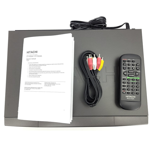 Hitachi VT-FX530A VHS VCR 4 Head HiFi Stereo Player Recorder Top