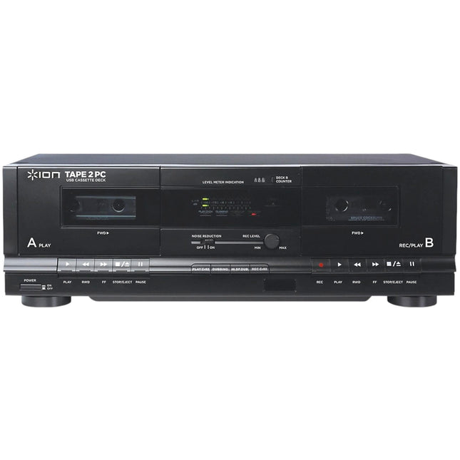 ION TAPE 2 PC Dual Cassette Tape Deck Transfer Player - USB Conversion System