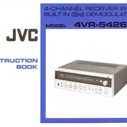 JVC 4VR 5426X Receiver Owners Instruction Manual