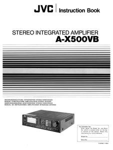 JVC A X500VB Amplifier Owners Instruction Manual