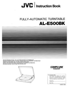 JVC AL-E500BK Turntable Owners Instruction Manual