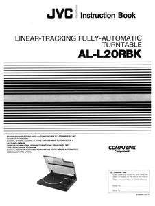 JVC AL-L20RBK Turntable Owners Instruction Manual