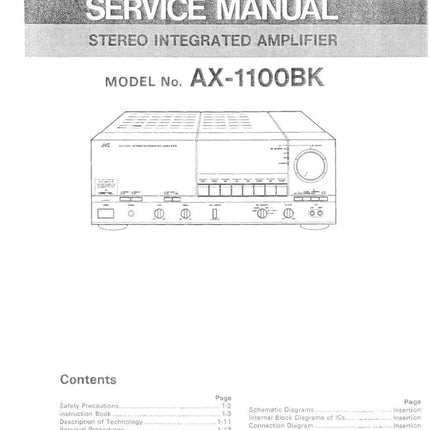JVC AX-1100BK Amplifier Owners Instruction Manual